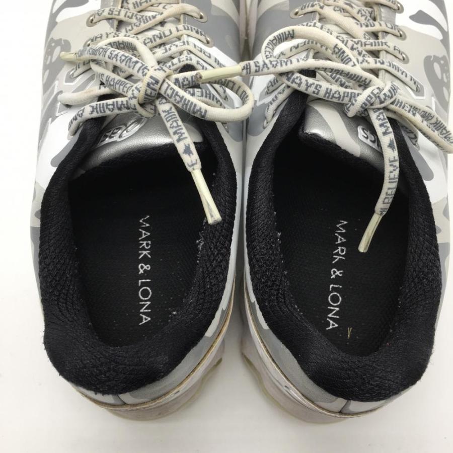 美品】マークアンドロナ×アシックス ゴルフシューズ 白×グレー