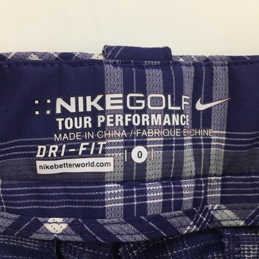 超美品】ナイキゴルフ パンツ パープル×白 チェック DRI-FIT