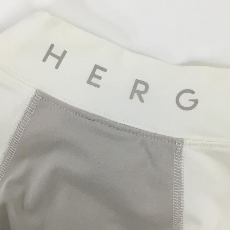 HERG1 エルグワン　インナー　新品未使用品 新品】エルグワン ハイネックインナーシャツ ライトグレー×白