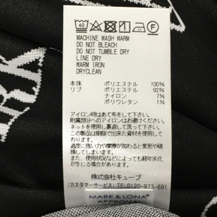 MARK&LONA 【新品】マークアンドロナ 半袖ポロシャツ 黒×白 斜め MARK&LONA 【新品】マークアンドロナ 半袖ポロシャツ 黒×白 斜め