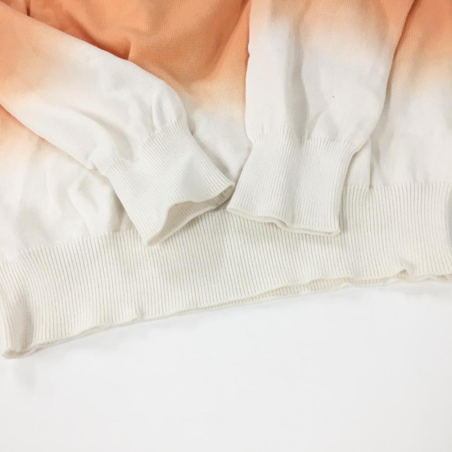 Munsingwear ニットセーター LL ピンク/ホワイト マンシングウェア セーター サーモンピンク×白 ロゴ刺しゅう ニット