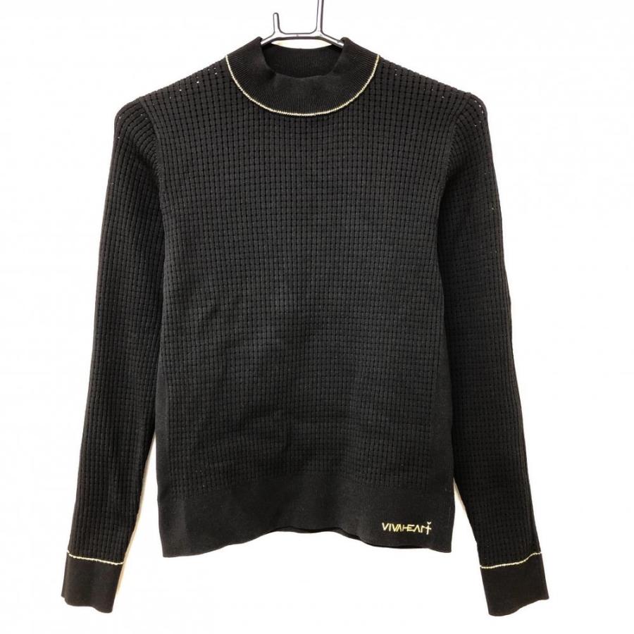 美品　RLX レディーカシミア　ブルゾン　黒×ゴールド　ゴルフウェア 美品RLX レディーカシミアブルゾン黒×ゴールドゴルフウェア