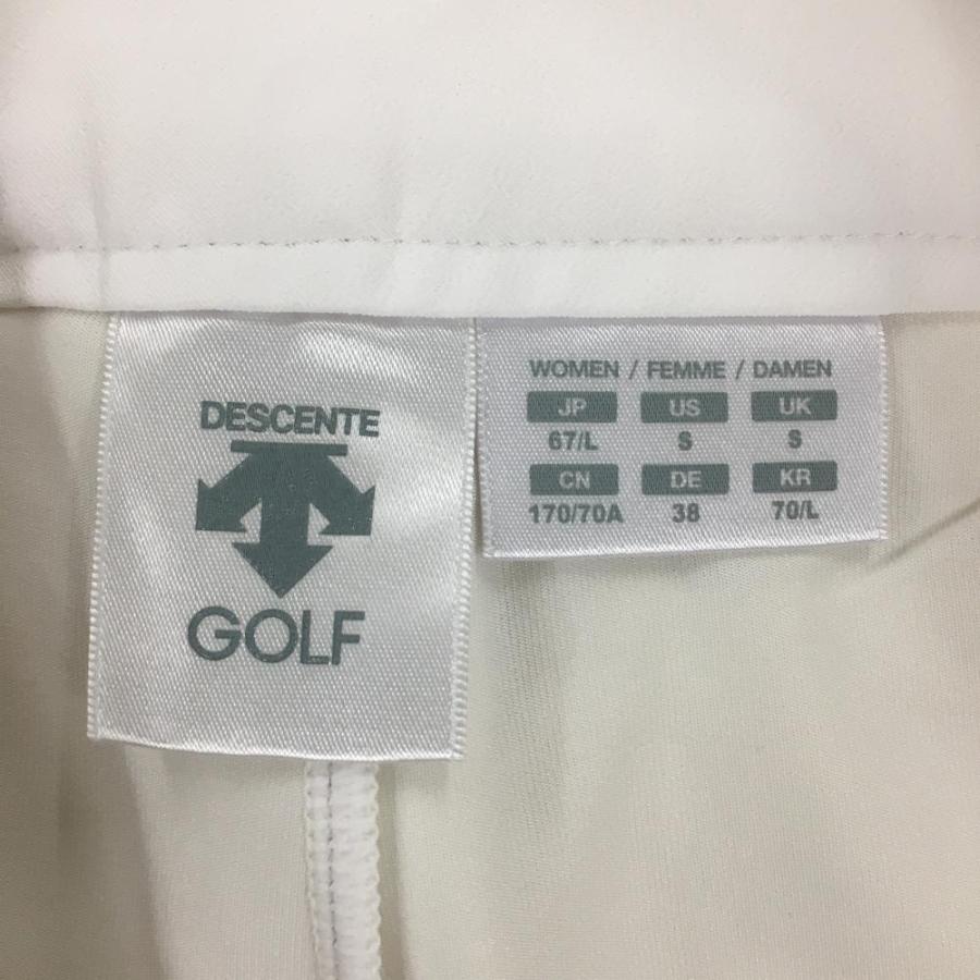 DESCENTE GOLF 【美品】デサントゴルフ スカート 白 一部プリーツ 立体