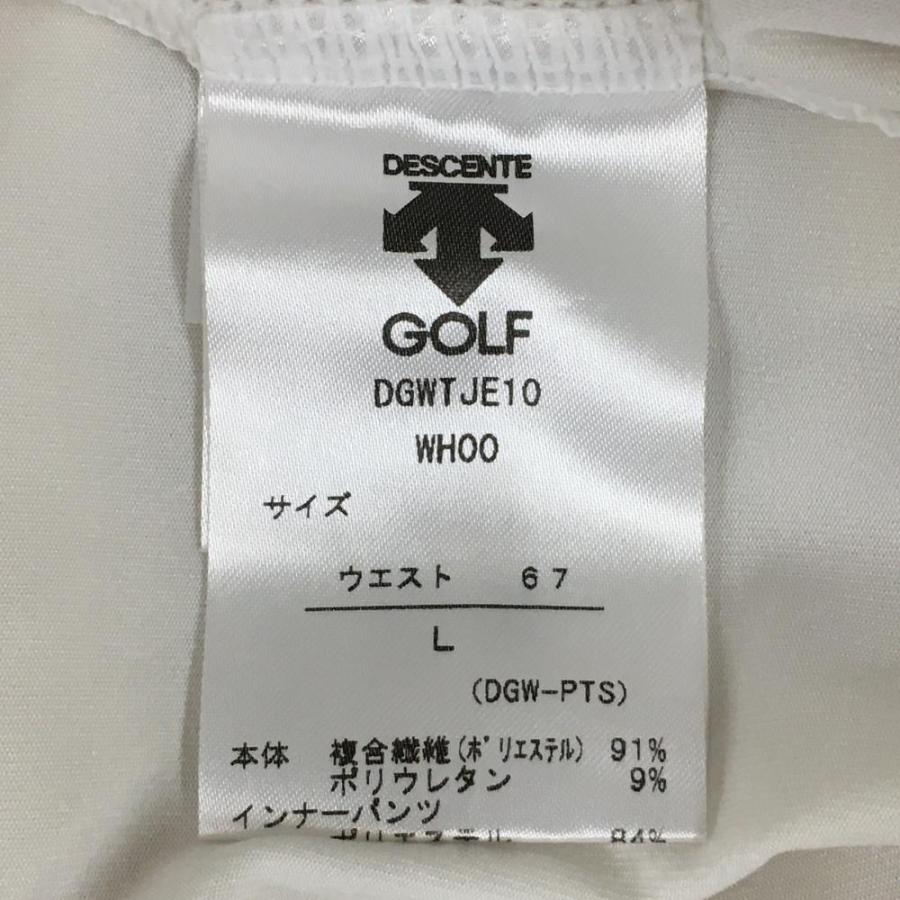 DESCENTE GOLF 【美品】デサントゴルフ スカート 白 一部プリーツ 立体
