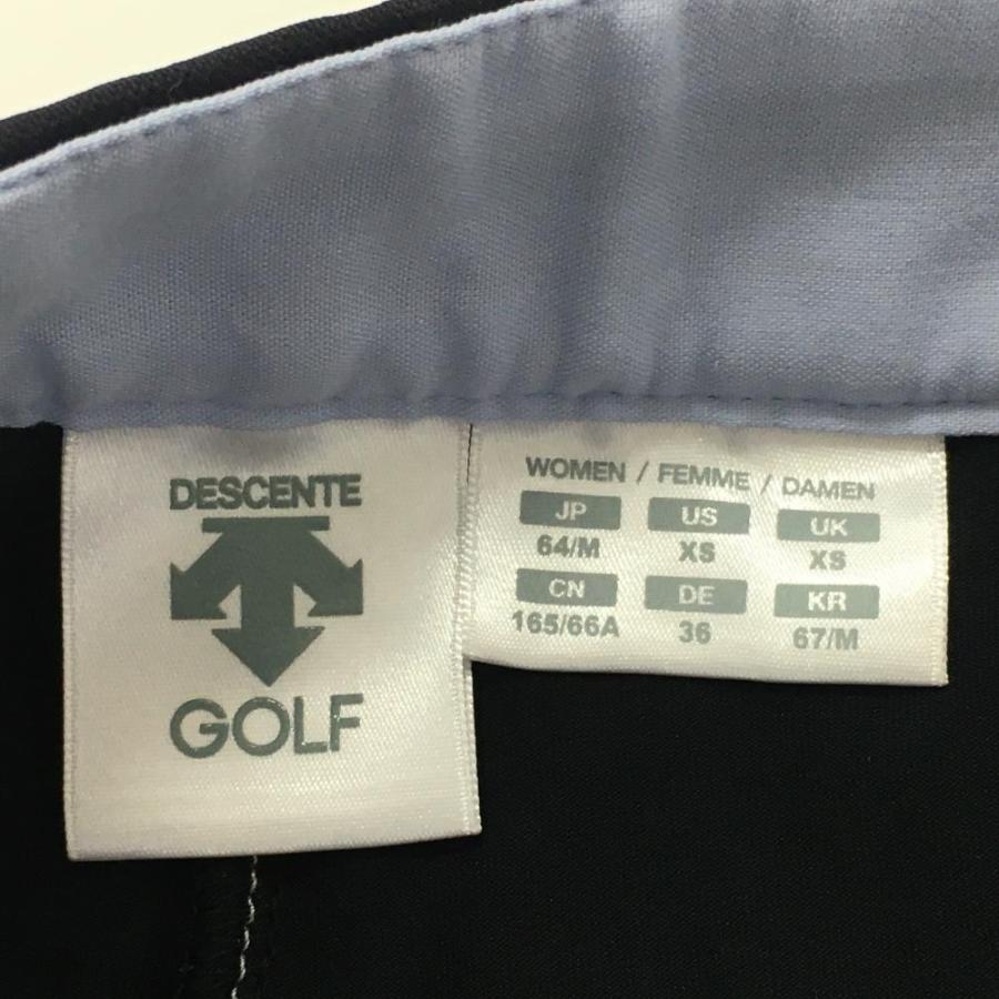 DESCENTE GOLF デサントゴルフ スカート ネイビー×ライトブルー ベルト