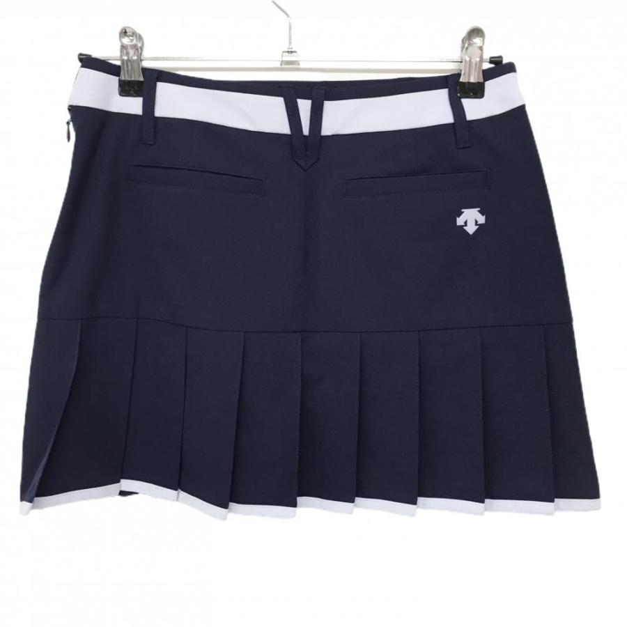 DESCENTE GOLF デサントゴルフ スカート ネイビー×ライトブルー 一部 