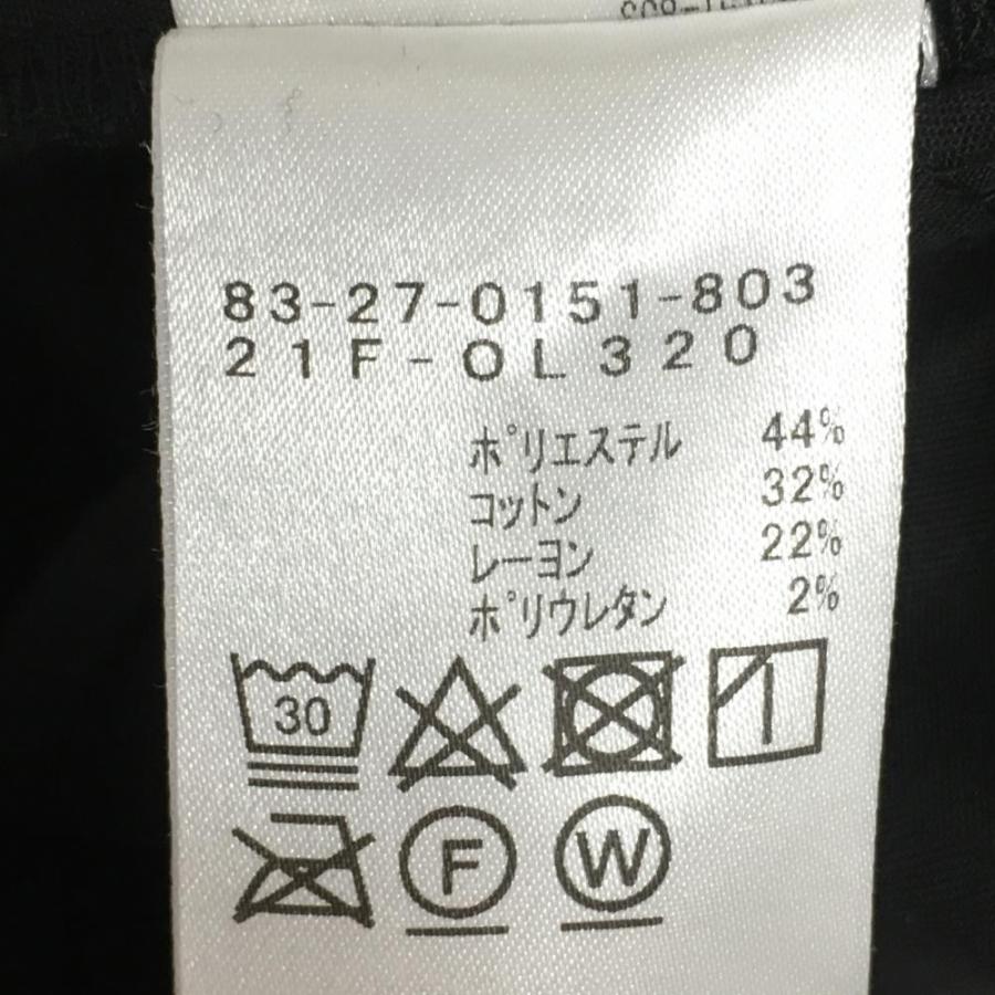 美品】ビームスゴルフ コーデュロイスカート 黒×グレー ロゴ刺しゅう