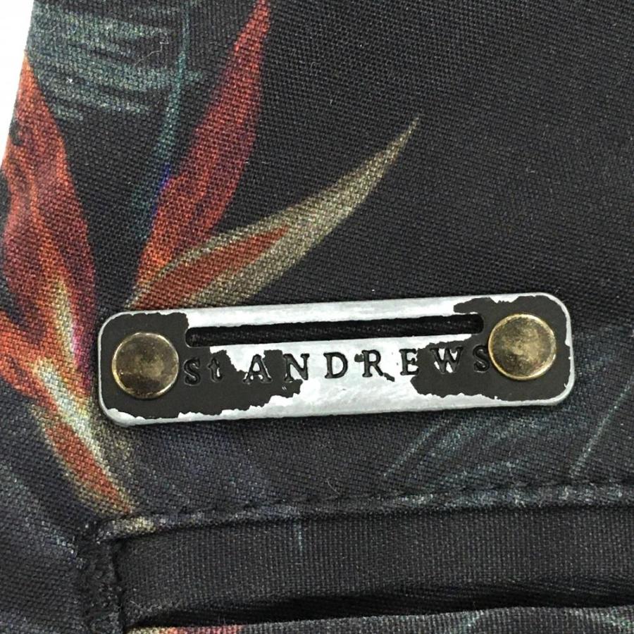 St ANDREWS 【美品】セントアンドリュース ハーフパンツ 黒×レッド
