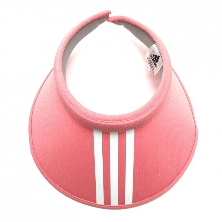 adidas（アディダス） 【美品】アディダス つば広サンバイザー ピンク