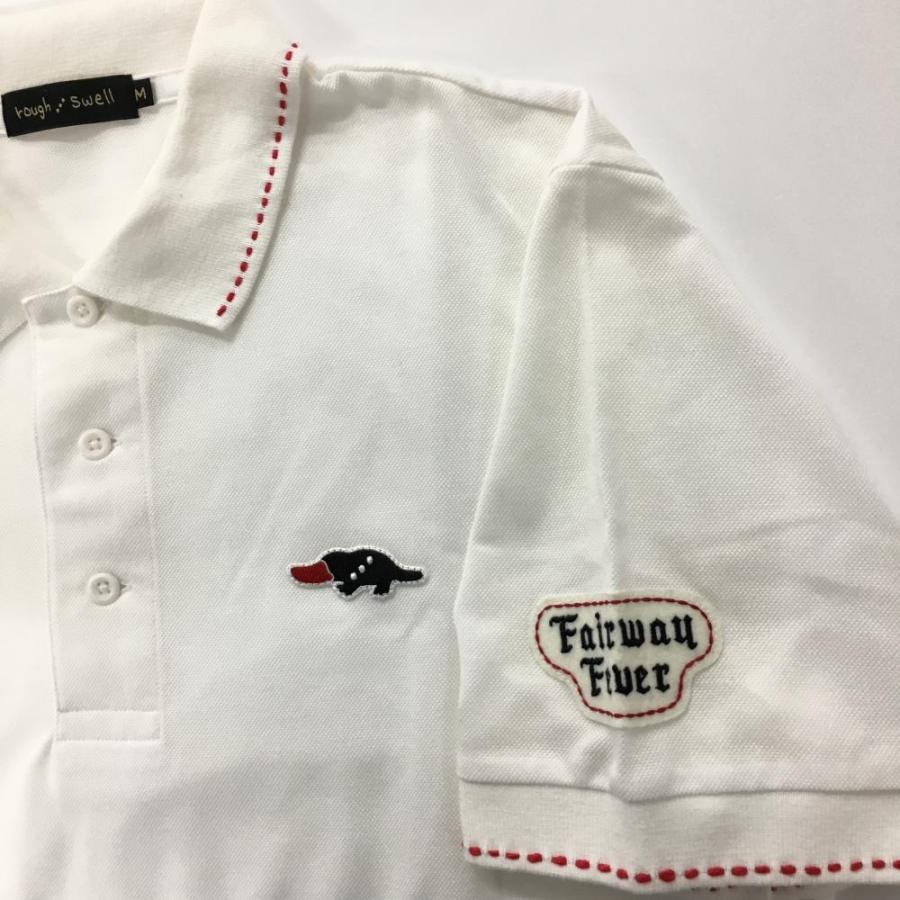 【美品】rough&swell　半袖ポロシャツ ラフ&スウェル（rough&swell） ラフアンドスウェル 半袖ポロシャツ 白