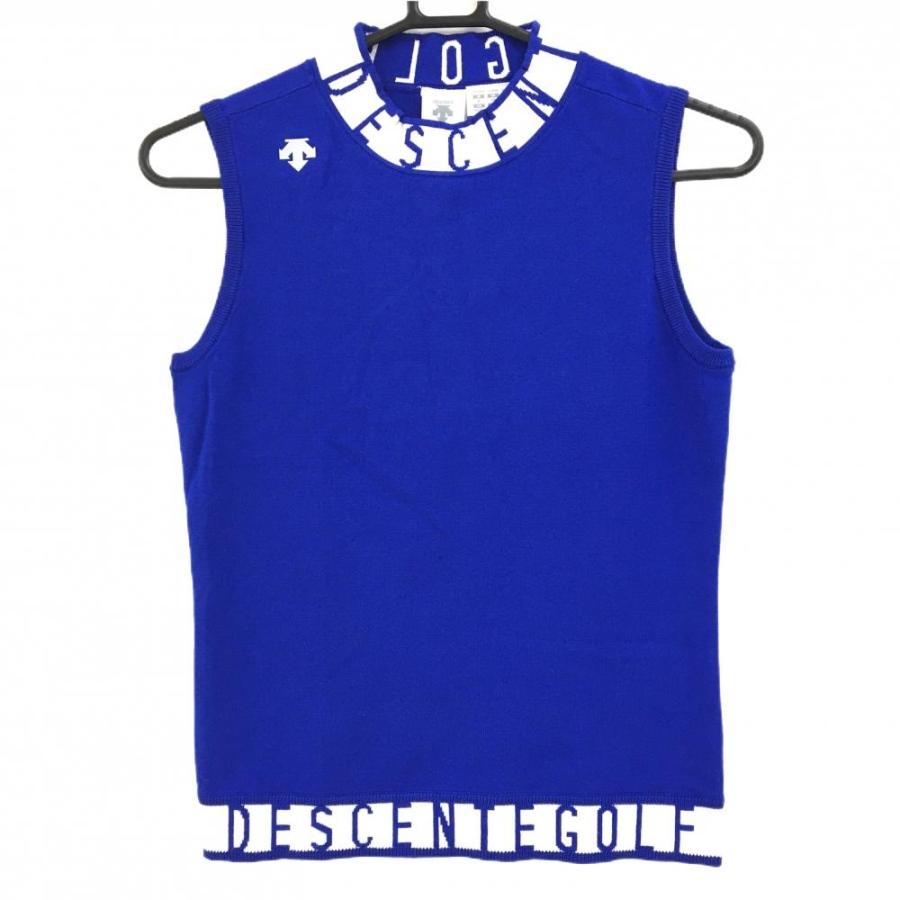 美品！　DESCENT GOLF DGWVJL02 モックネックケーブルニット デサントゴルフ ロゴスリーブ　ニット　XO メンズウェア