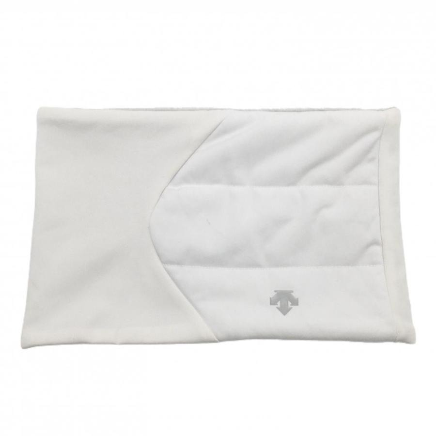 デサントゴルフ ネックウォーマー 白×グレー 一部中綿 中田英寿 ゴルフ