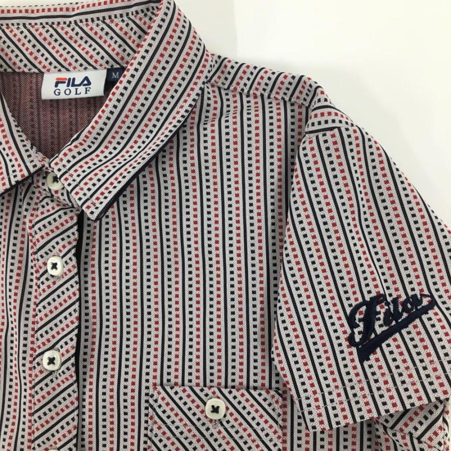 FILA GOLF 【美品】フィラゴルフ 半袖ポロワンピース ネイビー×レッド