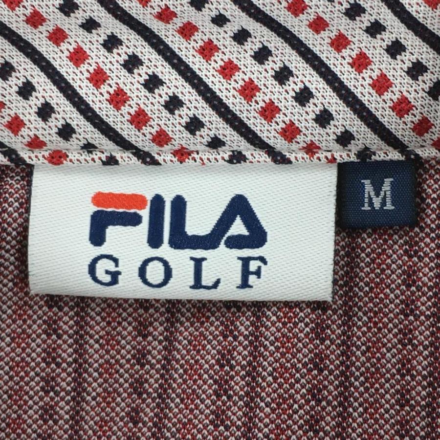 FILA GOLF 【美品】フィラゴルフ 半袖ポロワンピース ネイビー×レッド