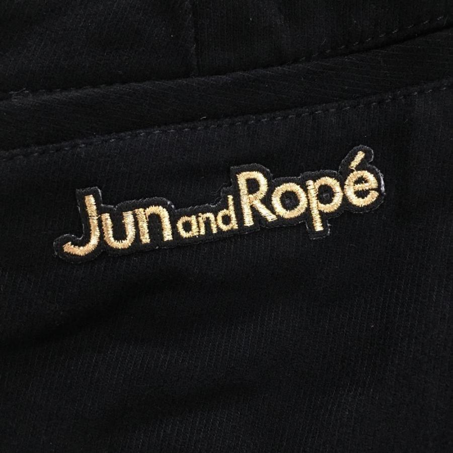 美品】ジュンアンドロペ スカート 黒 コーデュロイ 内側インナーパンツ