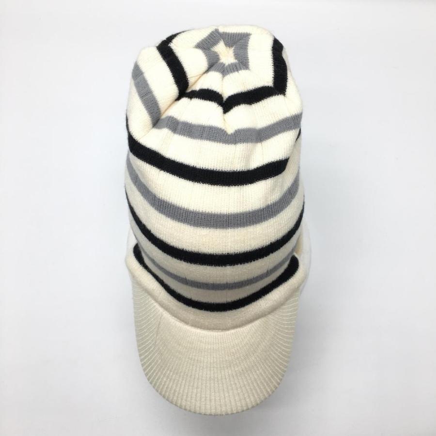超美品】クリーブランドゴルフ ネックウォーマー付つば付きニット帽 白