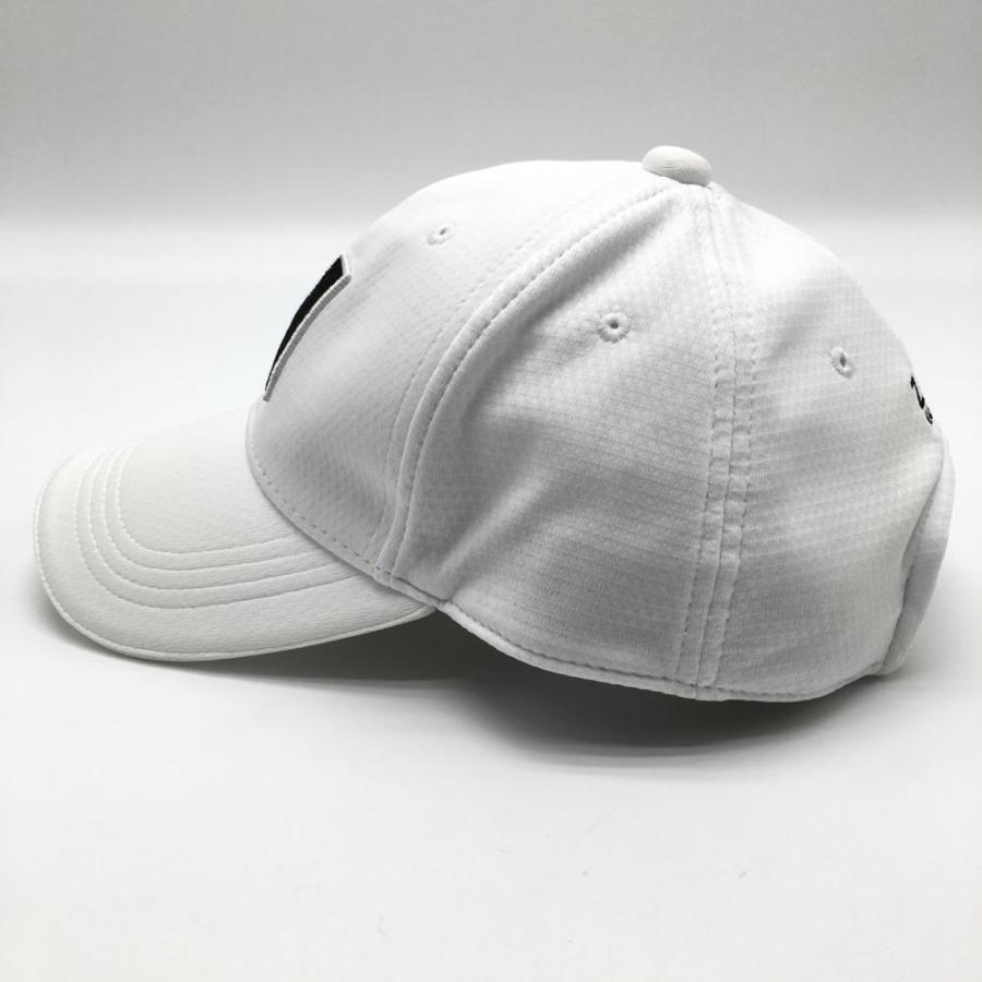 美品】ゼロハリバートン キャップ 白×黒 刺しゅう FREE(57-59cm 