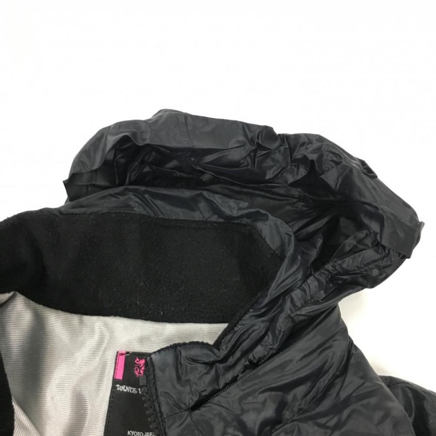 ダンスウィズドラゴン 2WAY中綿ジャケット 黒 袖フリース・着脱可