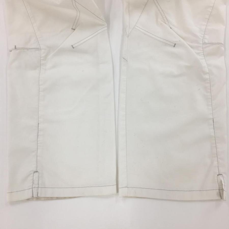 OAKLEY ゴルフ用パンツ 33 ホワイト オークリー パンツ 白×グレー ストレッチ ティー装着可 メンズ 33