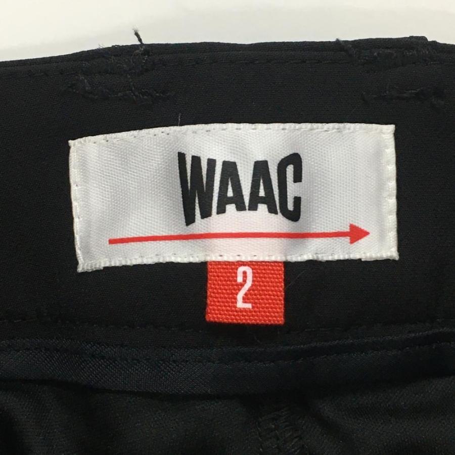 WAAC 【超美品】ワック スカート 黒 ビッグロゴプリント 内側インナー