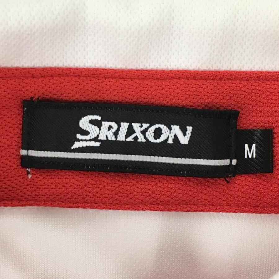 SRIXON スリクソン 半袖ポロシャツ 白 織生地 ボタンダウン メンズ M