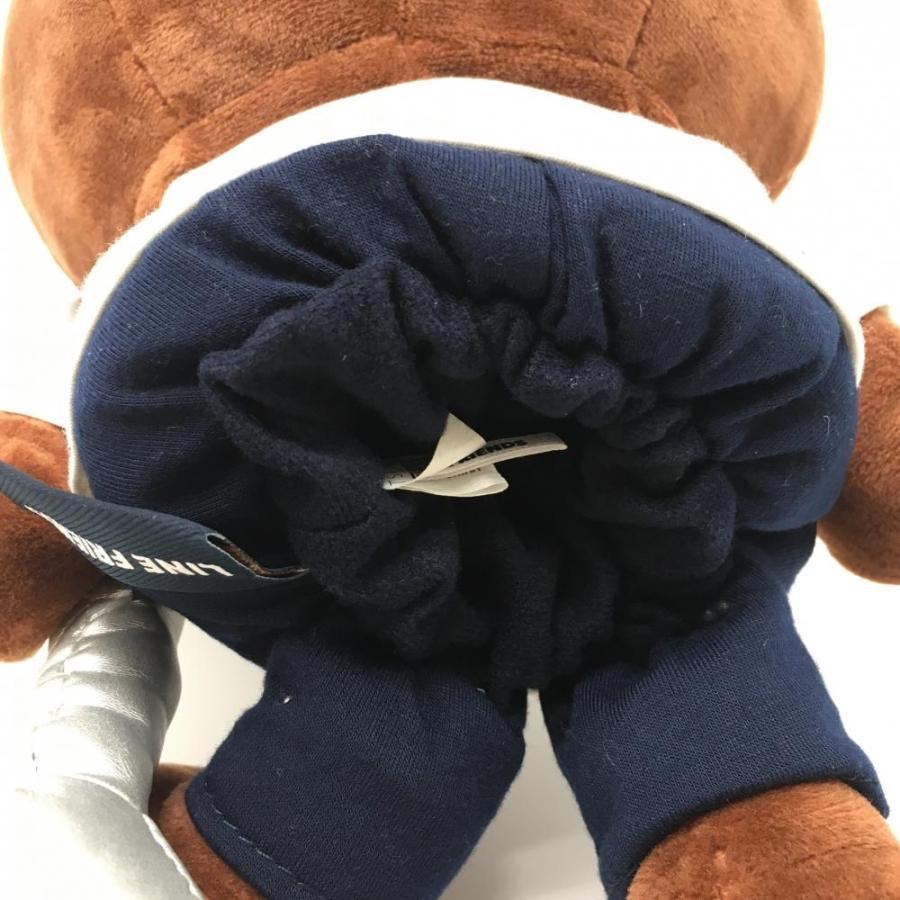 ドライバーカバーLINE FRIENDSシリーズ PEARLYGATES 超美品】パーリーゲイツ×LINE FRIENDS ヘッドカバー ブラウン×ネイビー