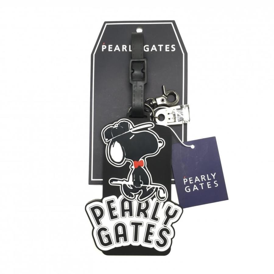 新品】パーリーゲイツ×PEANUTS ネームタグ 黒×白 スヌーピーゴルフ