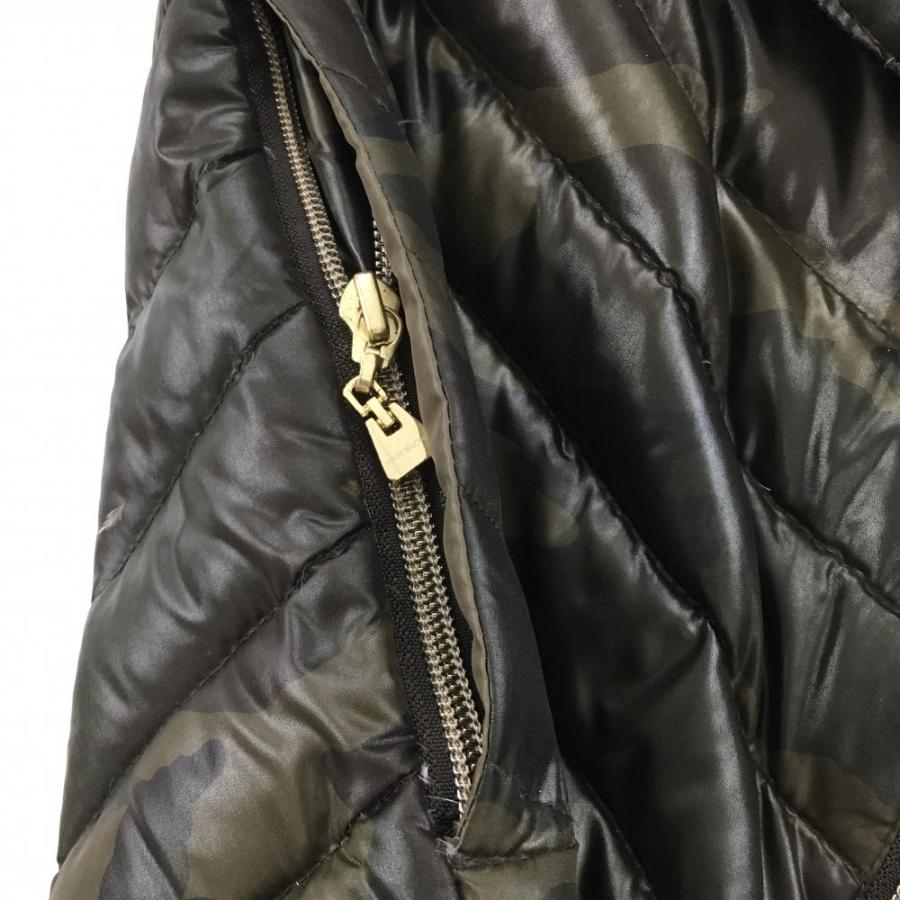 美品】マークアンドロナ 2WAYダウンジャケット カーキ×ブラウン 美品】マークアンドロナ 2WAYダウンジャケット カーキ×ブラウン
