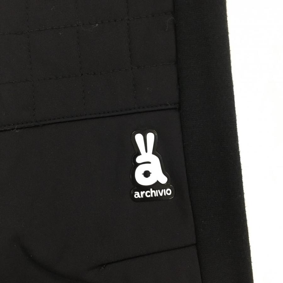 美品】アルチビオ 中綿パンツ 黒 前面中綿 裏起毛 レディース 40(L