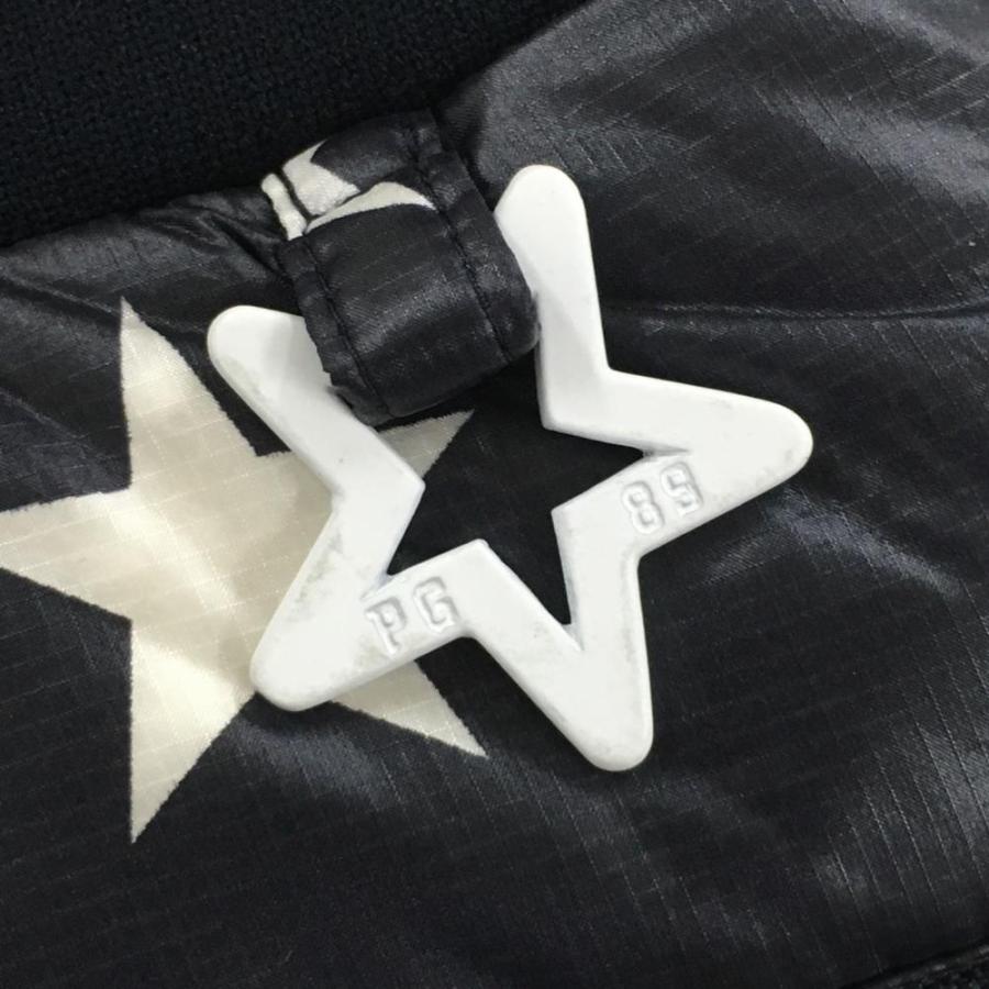 超美品】パーリーゲイツ リバーシブルダウンスカート ネイビー×白 星柄