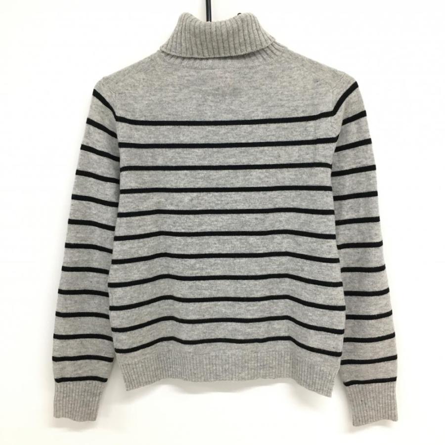 美品】アルチビオ タートルネックセーター ピンク×黒 ボーダー