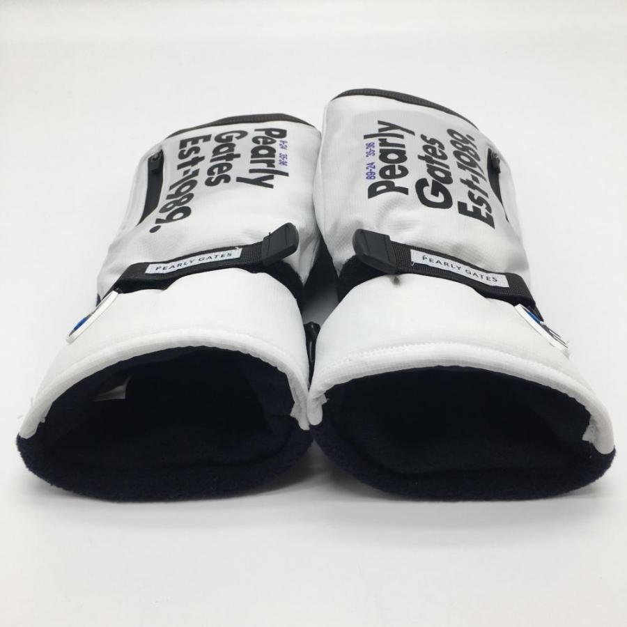 超美品】パーリーゲイツ ミトングローブ 白×黒 内側フリース 手袋