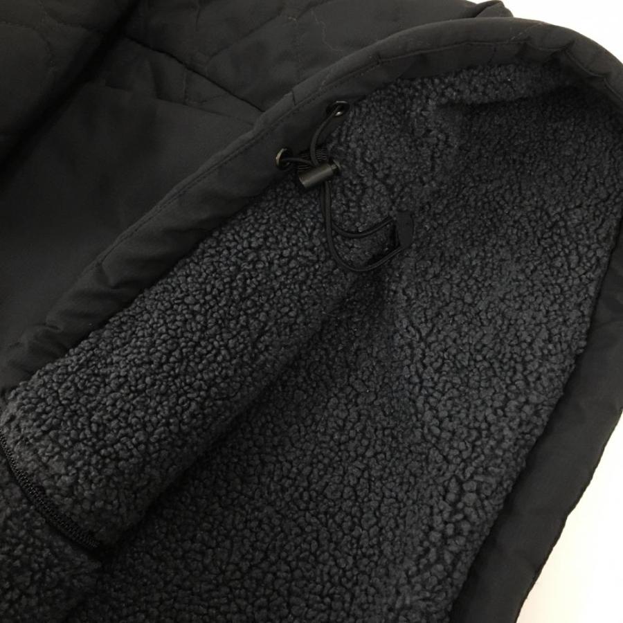 超美品】オークリー 2WAY中綿ジャケット 黒×グレー 身頃裏ボア 袖着脱