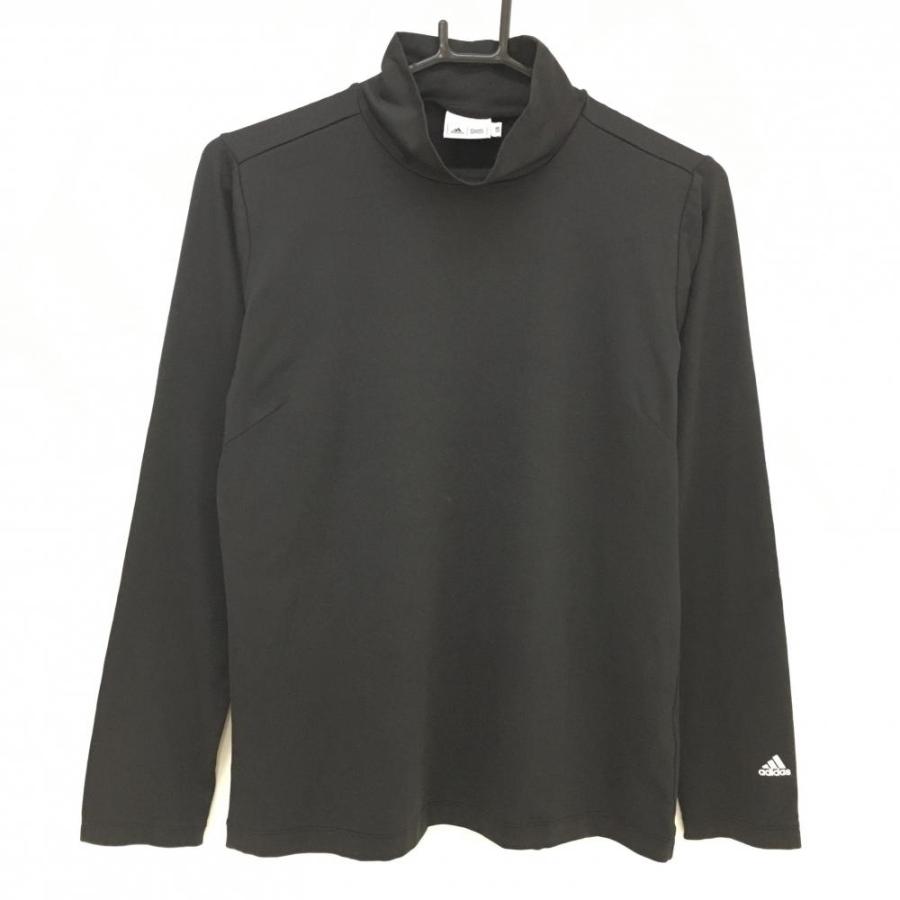美品】アディダス ハイネックインナーシャツ 黒 レディース L/G ゴルフ