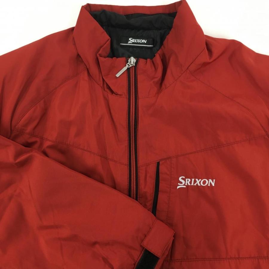 SRIXON スリクソン 中綿ジャケット レッド ロゴ刺しゅう 裾ドロー