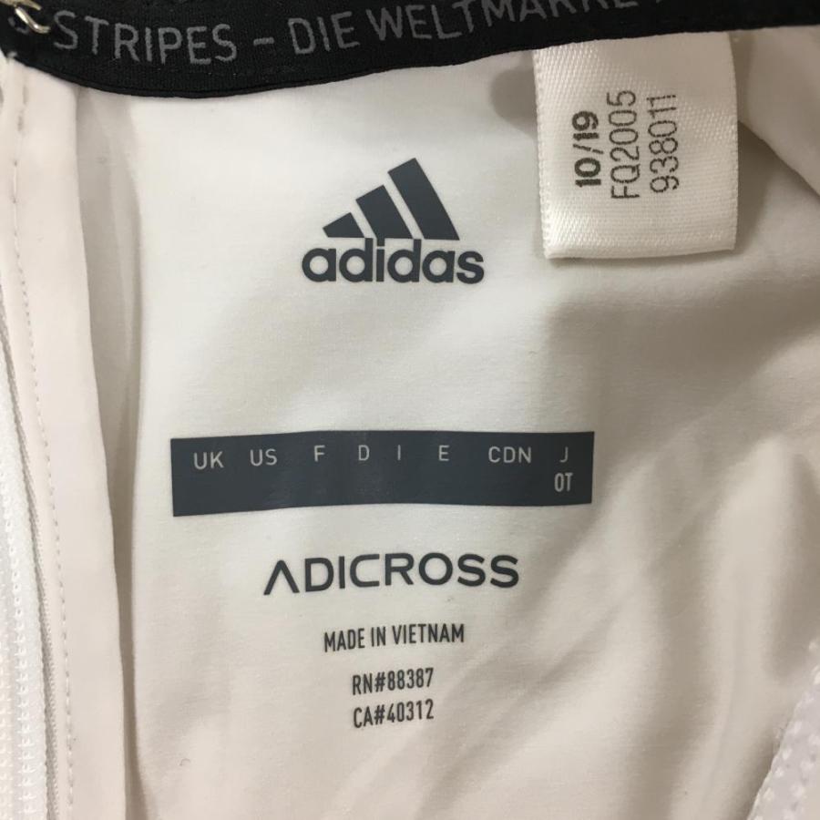 adidas 【美品】アディダス 襟付き半袖シャツ ライトグレー×白