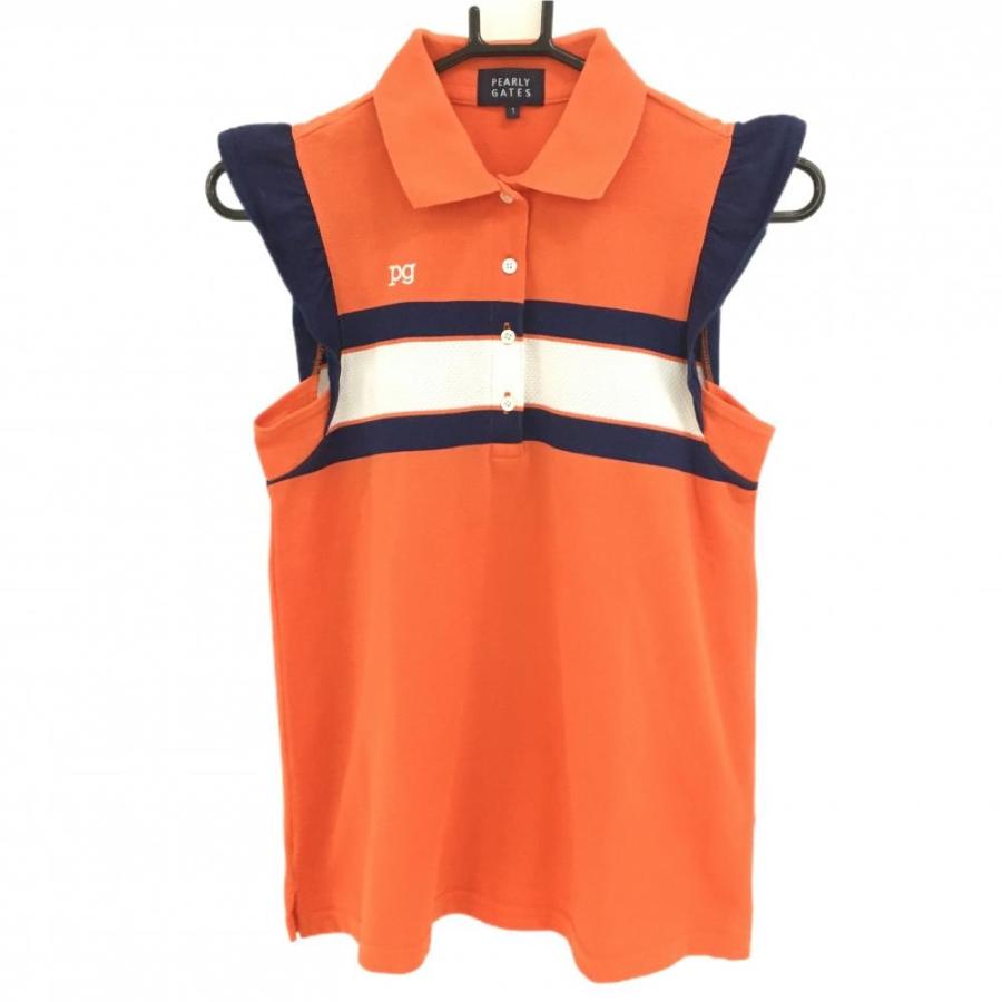 PEARLY GATES ノースリーブシャツ PGGサイズ1オレンジ