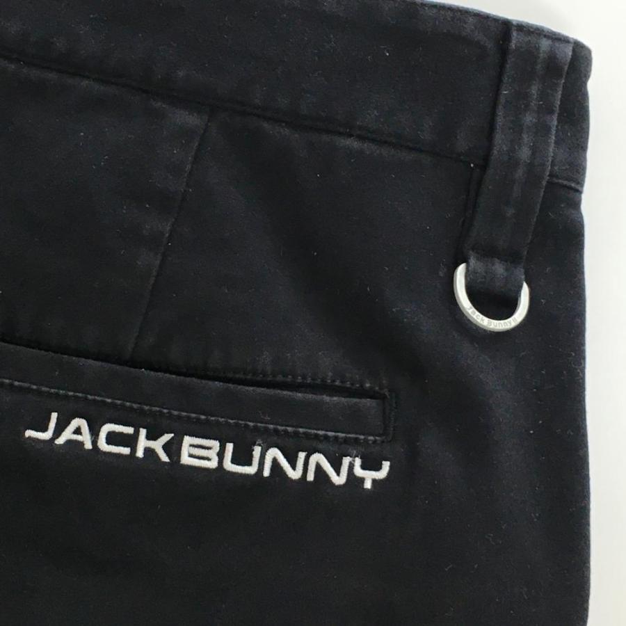 Jack Bunny!!（ジャックバニー） パンツ 黒 5ポケット ロゴ刺しゅう