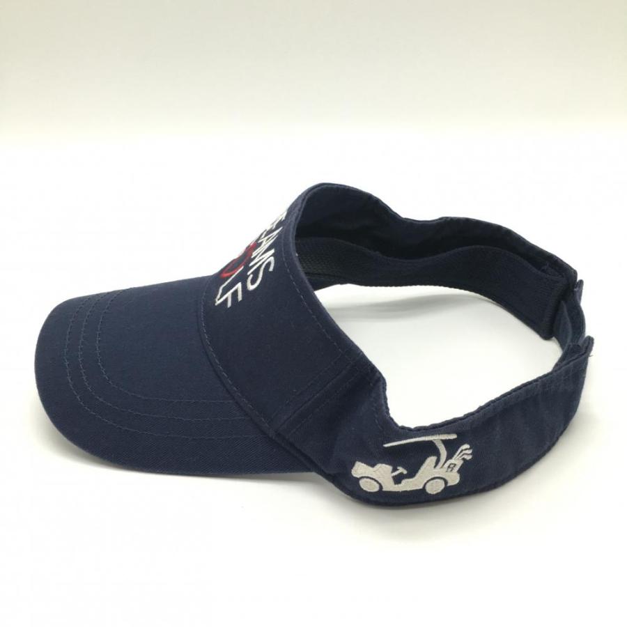 BEAMS GOLF（ビームス ゴルフ） サンバイザー ネイビー×白 綿100