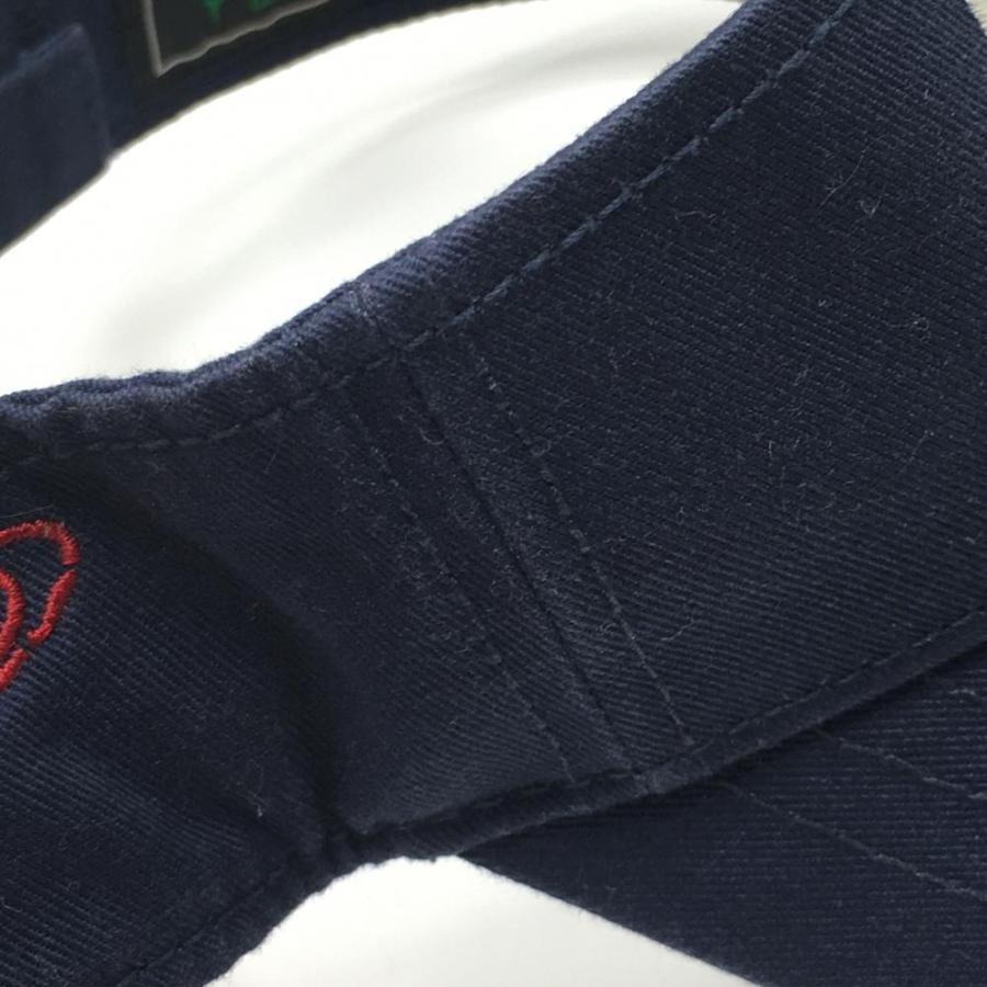 BEAMS GOLF（ビームス ゴルフ） サンバイザー ネイビー×白 綿100