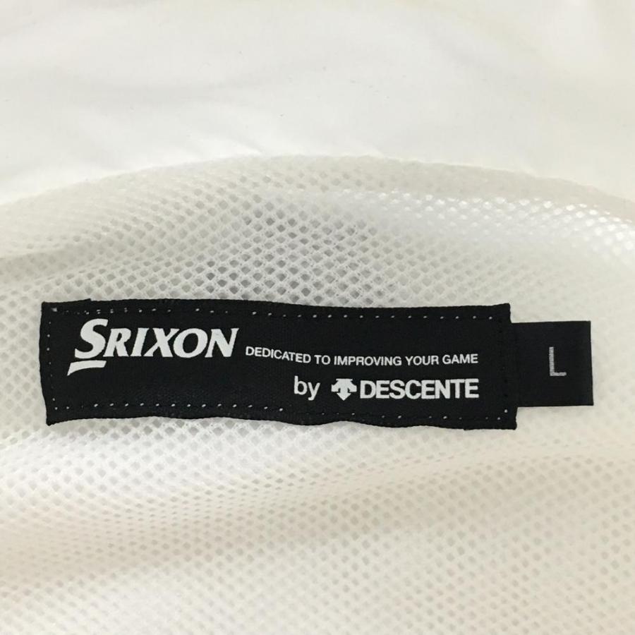 SRIXON スリクソン ジャケットブルゾン 白×グレー 前プリント メンズ L