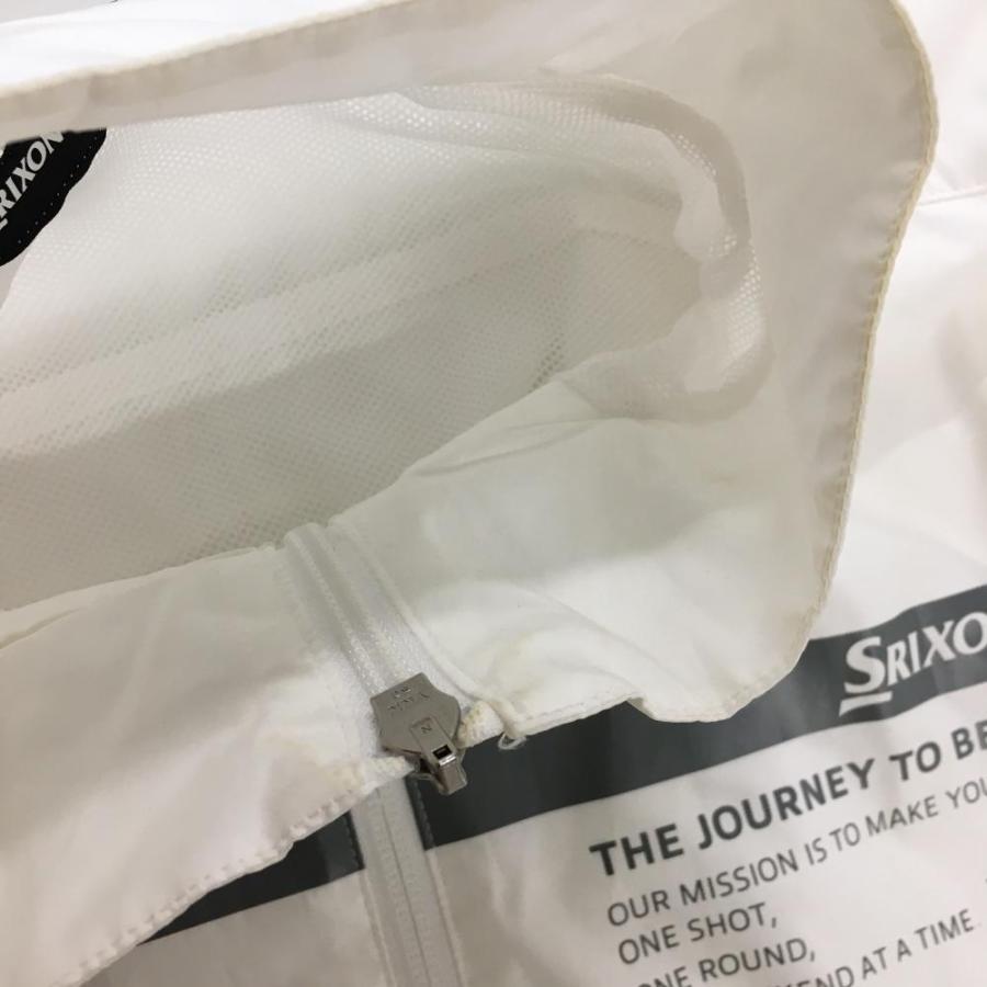 SRIXON スリクソン ジャケットブルゾン 白×グレー 前プリント メンズ L
