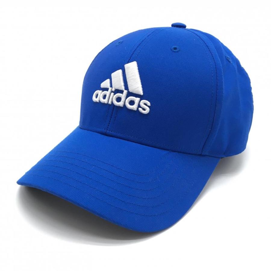 adidas（アディダス） 【美品】アディダス キャップ ブルー×白 ロゴ