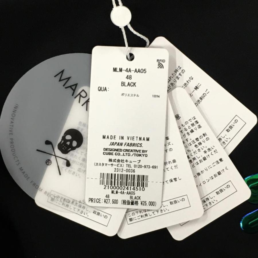 【美品】MARK&LONA 半袖シャツ　48(L)ブラック MARK&LONA マークアンドロナ 半袖ハイネックシャツ 黒 アイアン