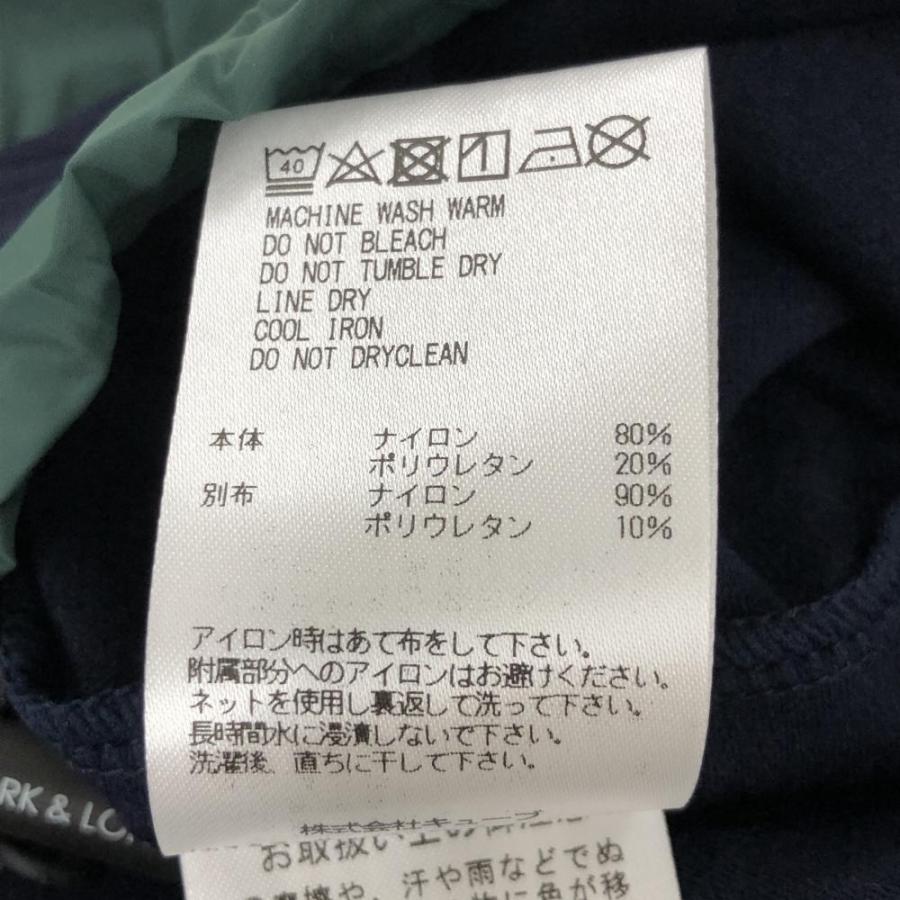 MARK&LONA ハイネック長袖シャツ　48 新品】マークアンドロナ 長袖ハイネックシャツ 黒×白 胸ロゴ