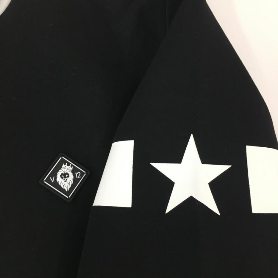 V12 【美品】ヴィトゥエルヴ ハイネックトレーナー 黒×白