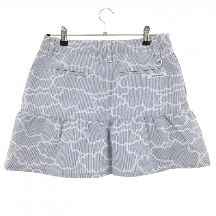 ネイビー ストライプ ジャックバニー スカート レディースゴルフウェア 新品 Jack Bunny!! ジャックバニー スカート ネイビー×白 雲柄