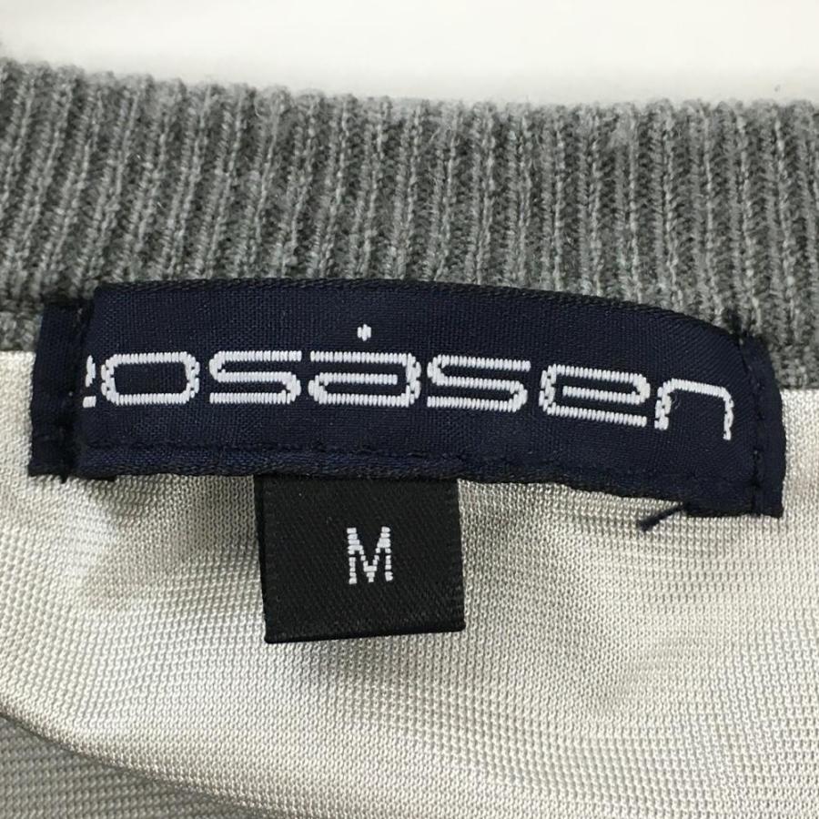 Rosasen（ロサーセン） セーター グレー×グリーン 前身頃迷彩 カモフラ