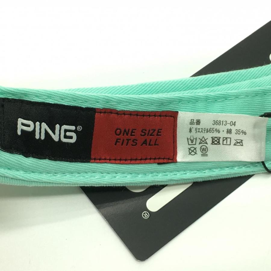 PING（ピン） 【新品】ピン サンバイザー ミントグリーン×白 立体ロゴ