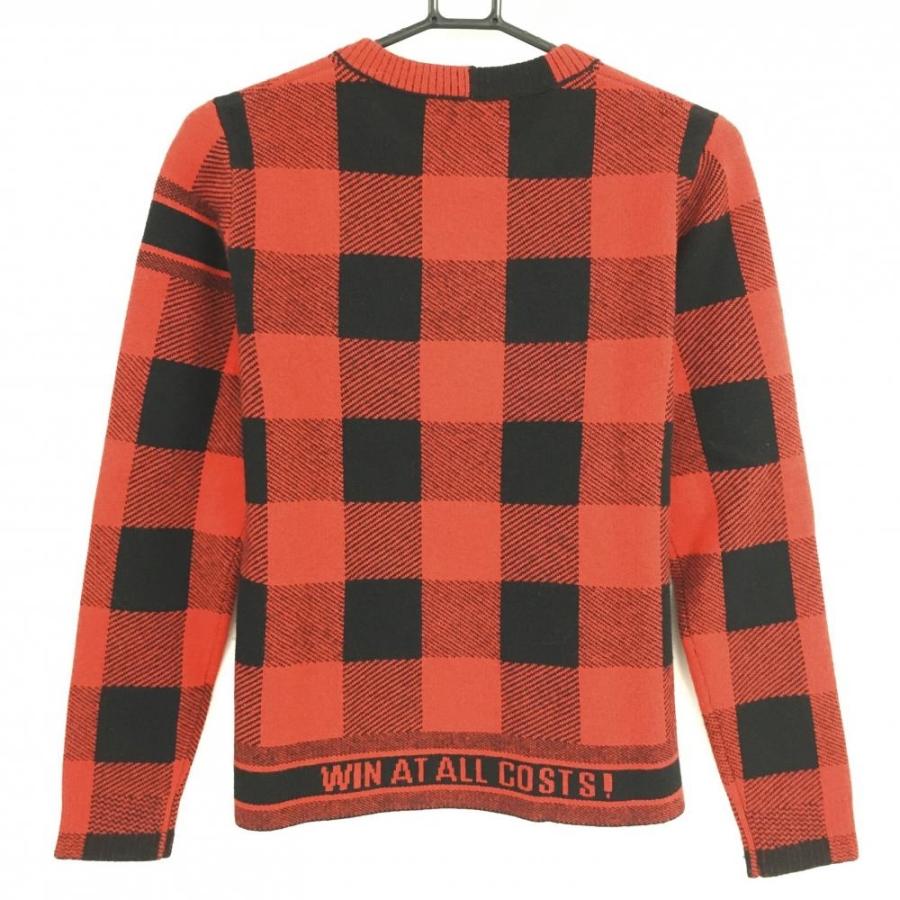 WAAC 【超美品】ワック セーター レッド×黒 チェック カシミヤ混